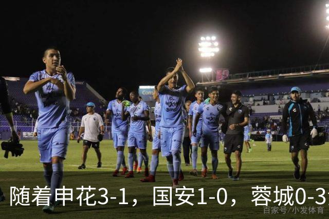 随着申花3-1，国安1-0，蓉城0-3海港，积分榜更新：争冠保级生变